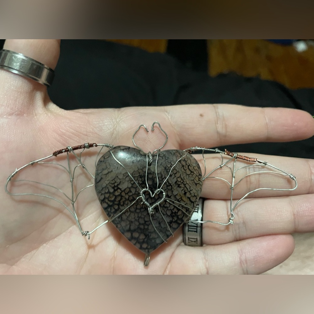 Wire Wrapped bat pendants